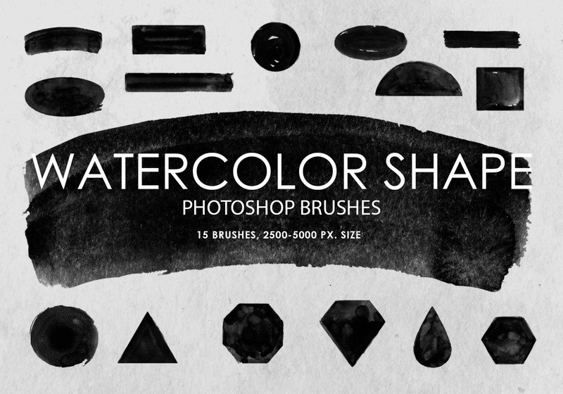 Free Watercolor Shape Photoshop Brushes Photoshop brush