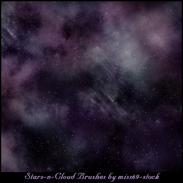 Stars-n-Cloud Brushes - Nature Photoshop Brushes | BrushLovers.com