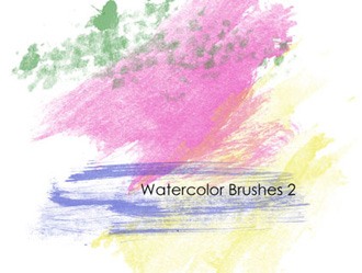 40 Watercolor Brushes Photoshop brush