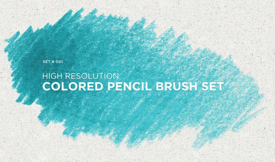 Colored Pencil Brush Set Photoshop brush