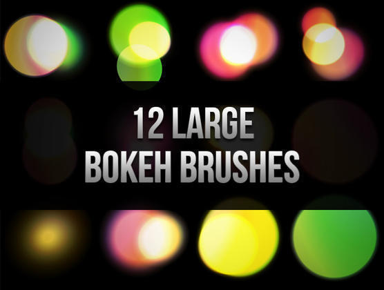 12 large bokeh brushes vintage