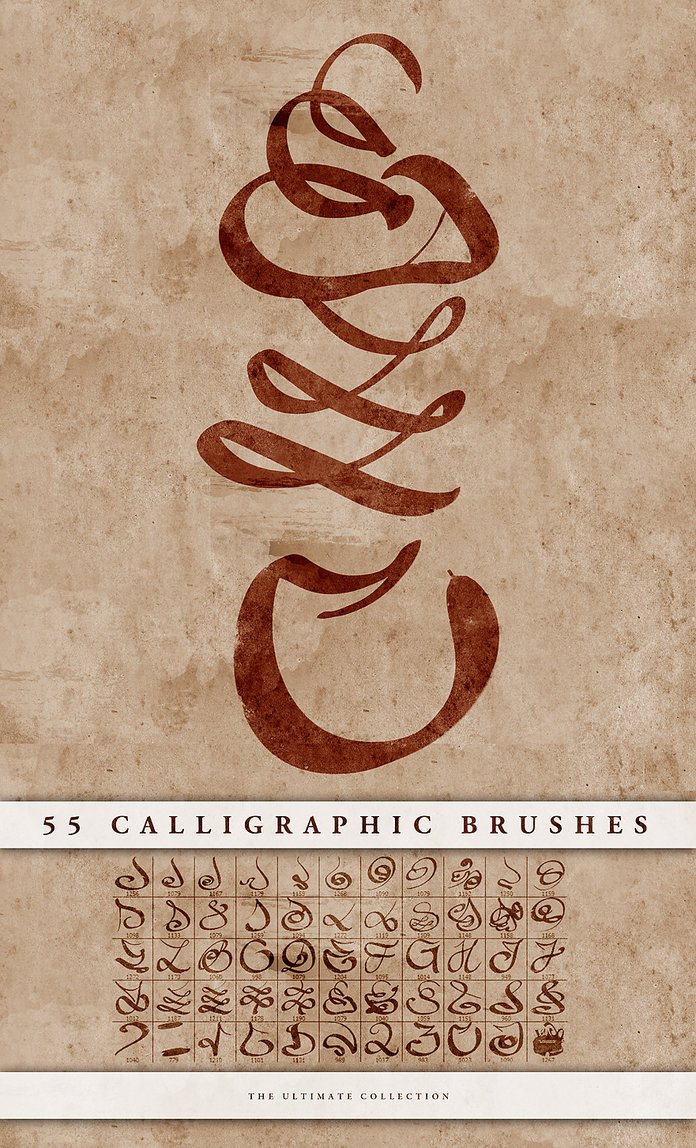 fonts calligraphy brushes in photoshop