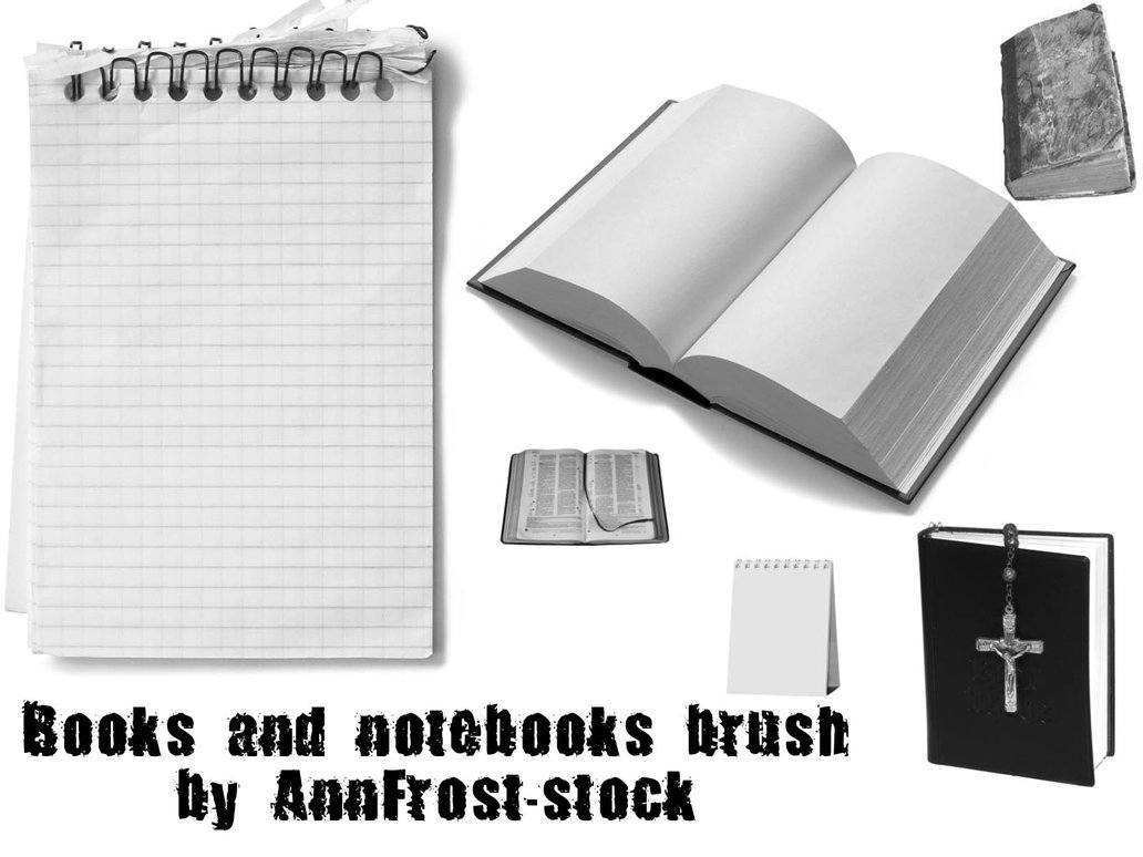 Books and notebooks Photoshop brush