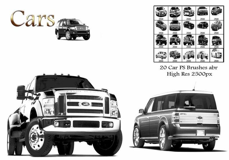 car ps brushes abr techno photoshop