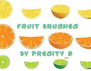 18 Fruit Brushes For Photoshop CS3 Photoshop brush