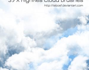 39 Cloud Brushes Photoshop brush