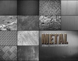 20  Metal Texture PS Brushes abr vol 3 Photoshop brush