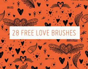 28 Free Love Brushes Photoshop brush