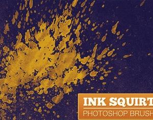 Ink Squirts Photoshop brush
