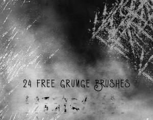 24 Free Grunge Brushes Photoshop brush