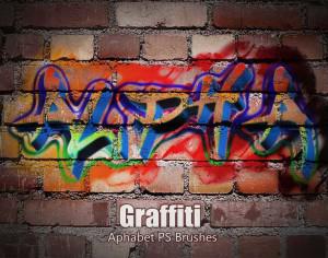 20 Aphabet Graffiti PS Brushes abr. Vol.3 Photoshop brush