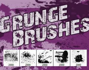 5 Hi-Res Grunge Brushes Photoshop brush