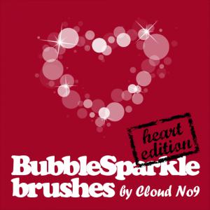 BubbleSparkle Heart Brushes Photoshop brush