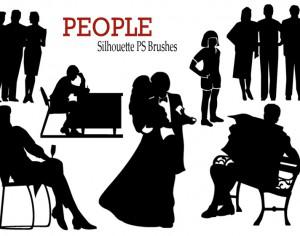 20 People Silhouette PS Brushes vol.2 Photoshop brush