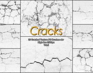 20 Cracked Concrete PS Brushes abr. vol.2 Photoshop brush