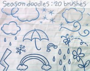 Season Doodles Brushes Photoshop brush
