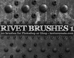 Rivet 1 Brushes from texturemate.com Photoshop brush