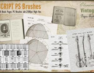 Vintage Book Pages PS Brushes abr. Photoshop brush