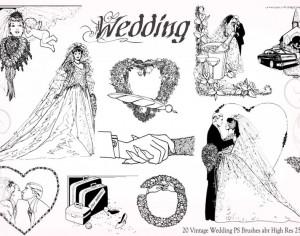 20 Vintage Wedding PS Brushes abr vol.6 Photoshop brush