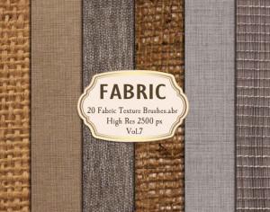 20 Fabric Texture Brushes Vol.7 Photoshop brush