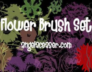 High Resolution Flower Brush Set Photoshop brush