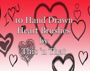 Hand Drawn Heart Brushes Photoshop brush