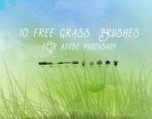 10 Free Grass Brushes Photoshop brush