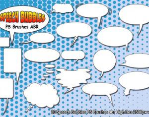 Speech Bubbles PS Brushes abr  vol 3 Photoshop brush