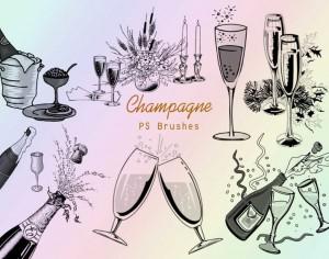 20 Champagne PS Brushes abr.vol.4 Photoshop brush