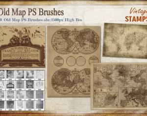 Old Map PS Brushes Photoshop brush