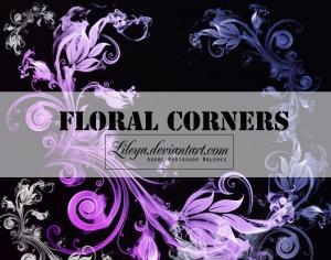 Floral Corners Photoshop brush