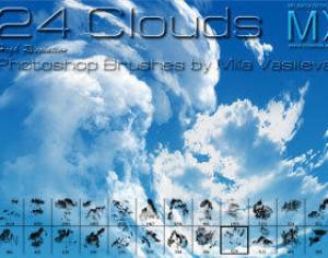 24 Clouds Photoshop brush