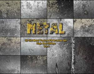 20 Old Metal Texture PS Brushes abr vol 1 Photoshop brush