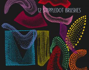  Alien Stippledot Doodle Brush Pack Photoshop brush