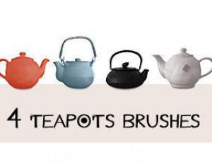 4 Teapots Brushes Photoshop brush