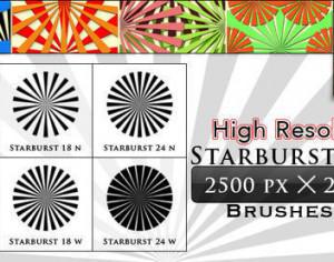 Starburst Brushes (6 Hign Resolution Brushes) Photoshop brush