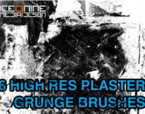 Ice 9 High Res Plaster Grunge Brushes Photoshop brush