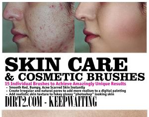 Skin Care and Cosmetic Brushes Photoshop brush