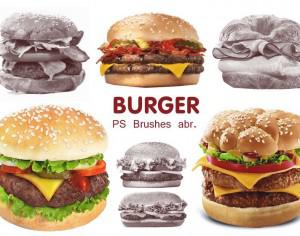 20 Burger PS Brushes abr. vol.4 Photoshop brush