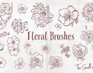 Floral Brushes - The Smell of Roses Photoshop brush