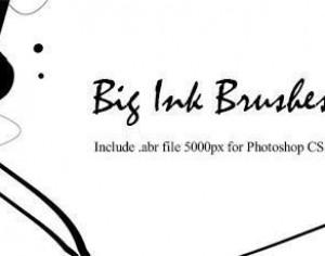 10 Big Ink Brushes Photoshop brush