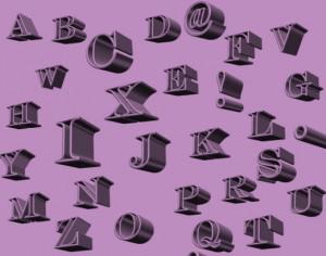 3D Letters Brushes Photoshop brush
