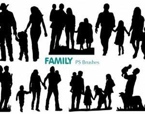 20 Family Silhouette PS Brushes abr.vol.1 Photoshop brush