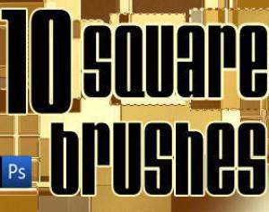 10 Square Brushes Photoshop brush