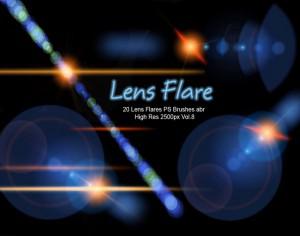 20 Lens Flares PS Brushes abr  vol.8 Photoshop brush