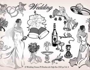 20 Wedding PS Brushes abr vol.4 Photoshop brush