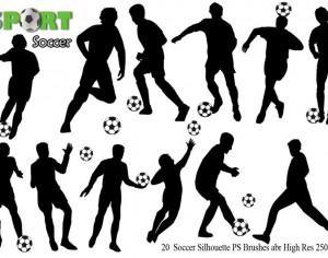 Soccer Silhouette Ps Brushes abr. Photoshop brush
