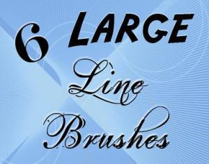  6 LARGE line brushes Photoshop brush