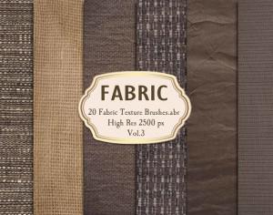 20 Fabric Texture Brushes.abr  Vol.3 Photoshop brush