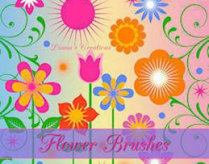 Vector Flower Brushes Photoshop brush